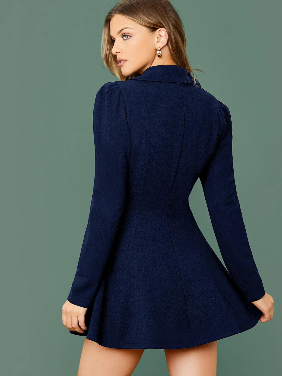Women's Notch Collar Double Breasted Blazer Jacket PLM22-83 Pascalelamode Women's Notch Collar Double Breasted Blazer Jacket PLM22-83 Pascalelamode